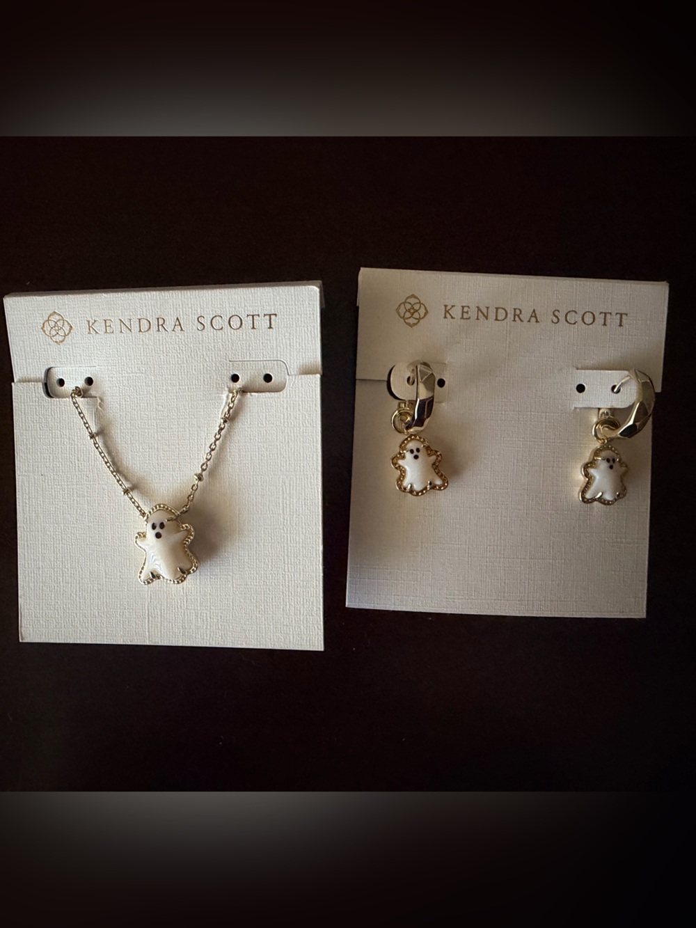 Kendra Scott Gold Pendant Necklace & Earring Set